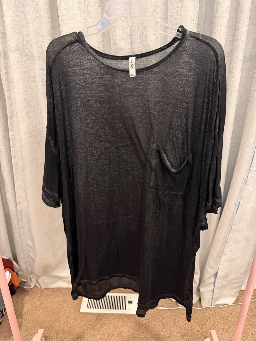 Black Lightweight Pocket Tee